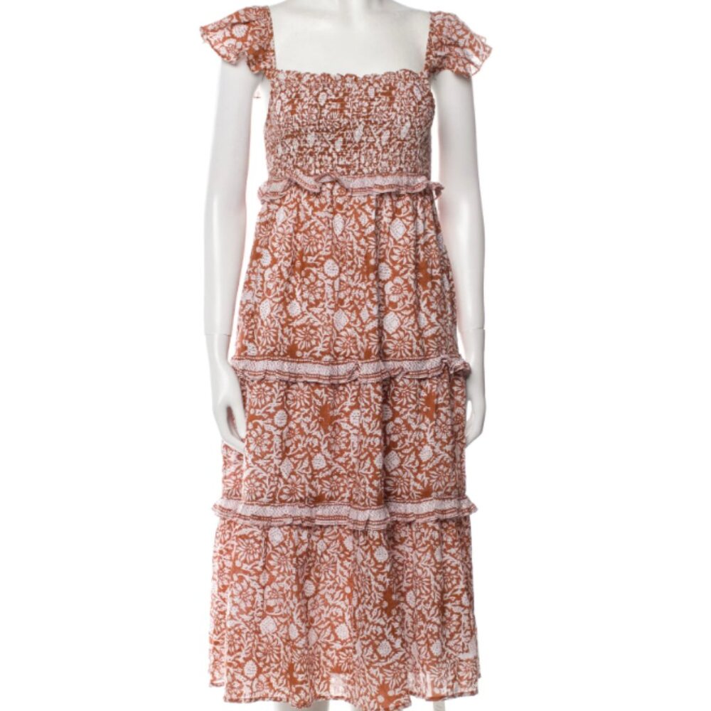 Cleobella | Floral Ruffle Midi Dress | Size S